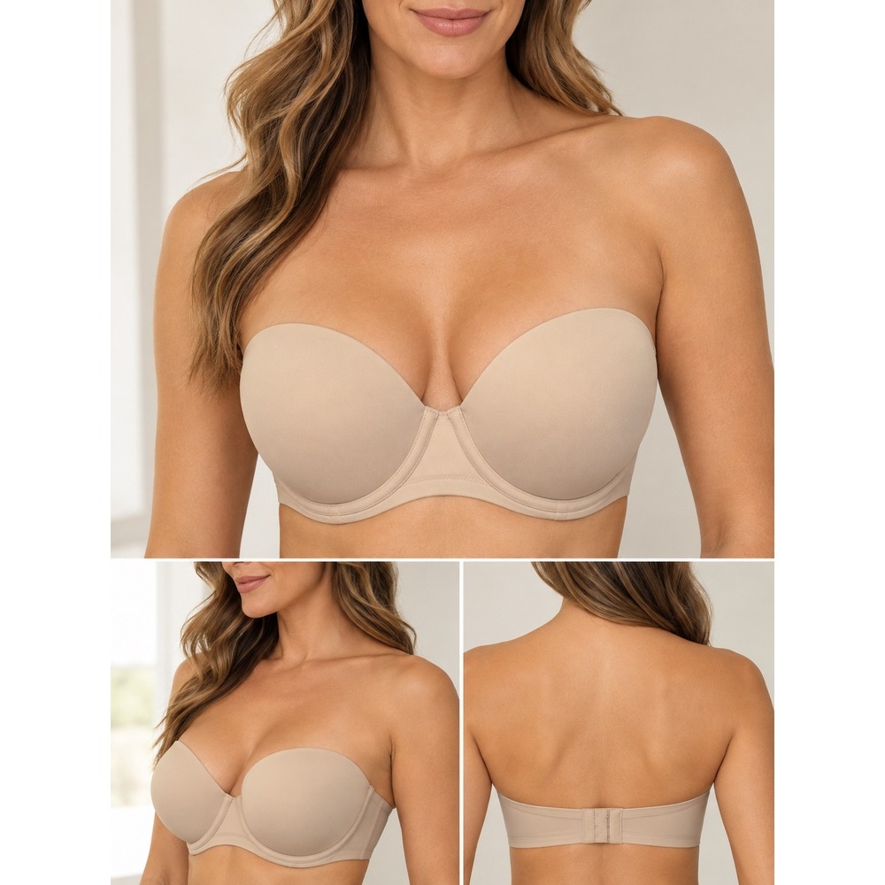 Wacoal Red Carpet Convertible Strapless Bra 38DD Nude Beige 854119